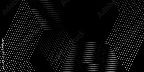 Black abstract background design. Modern wavy line pattern in monochrome colors. Premium stripe texture for banner, business backdrop