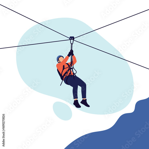Exciting outdoor adventure experience thrilling ziplining excursion through scenic natural landscapes