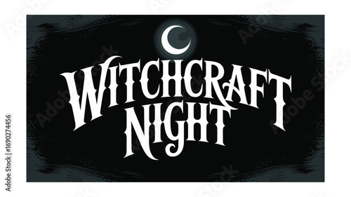 Spooky Witchcraft Night Event: A Dark and Mysterious Celebration Under the Moon, Perfect for Halloween or Occult Themed Gatherings