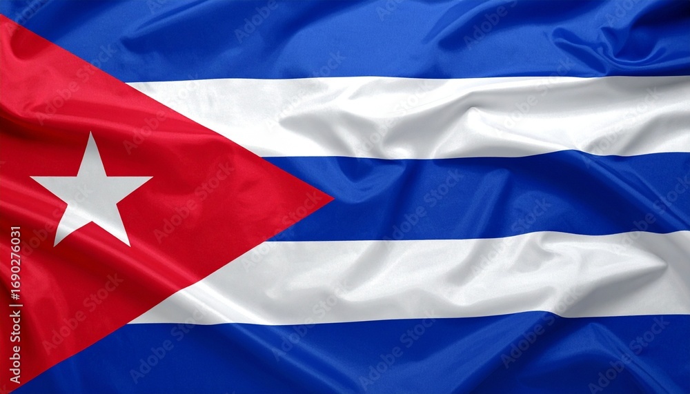 Fototapeta premium Waving Flag of Cuba
