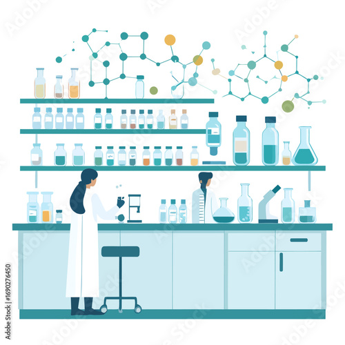 Scientists in a Lab Conducting Research and Experimentation.
