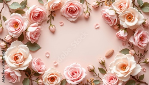 rose ivory bloom theme with pale blush with almond white, seamless glowing fade, ivory sparkle overlay, panoramic pastel shimmer, soothing and graceful