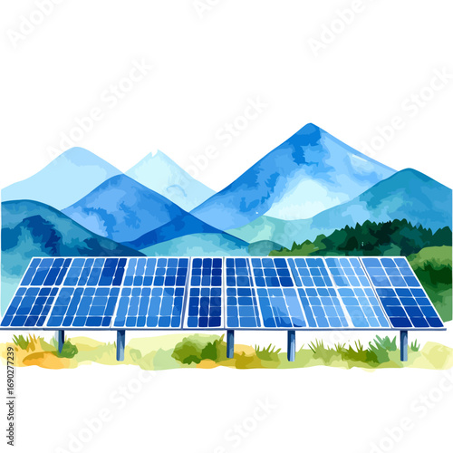 Solar Panel Energy System in Mountainous Area.
