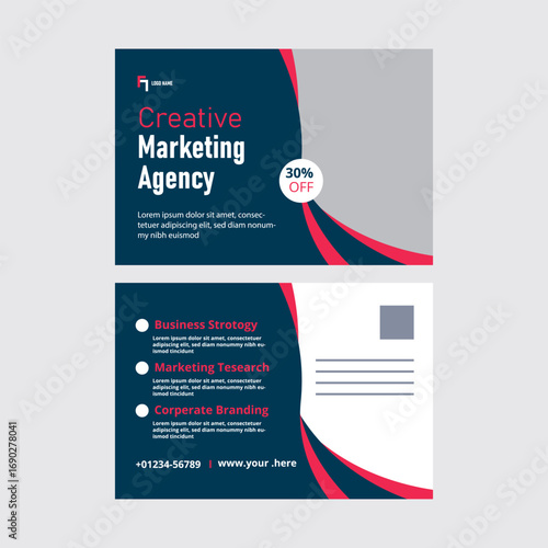 CREATIVE MARKETING POSTCARD DESIGN TEMPLATEN	
