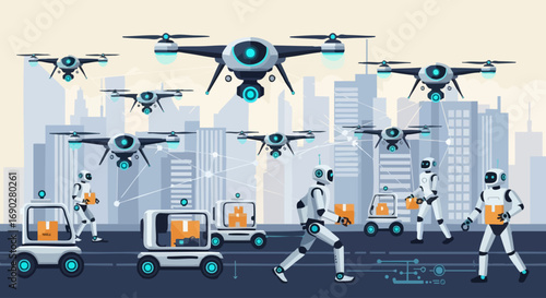 Futuristic Urban Logistics with Drones, Autonomous Vehicles, and Delivery Robots