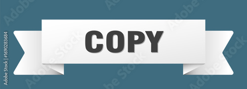 copy ribbon isolated on transparent background. copy ribbon