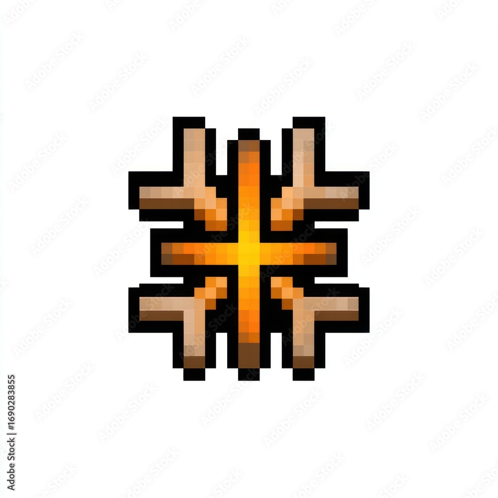 Obraz premium Pixelated cross design graphic