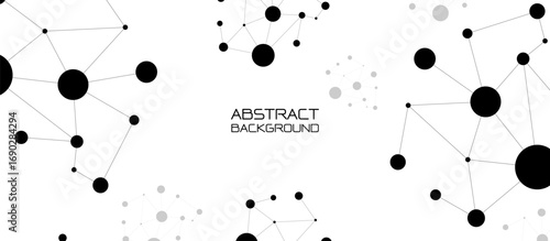 Abstract molecules, atom structure. Science or medical background