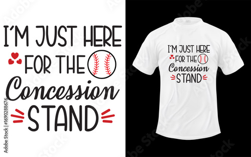 I'm just here for the concession stand svg, Baseball mom svg, Funny baseball svg