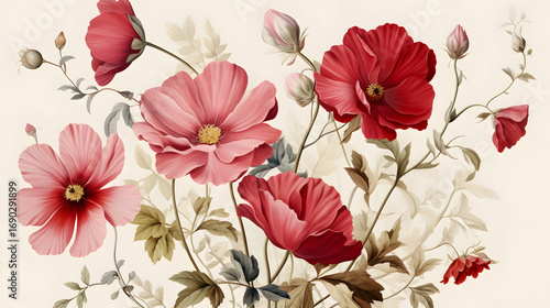 watercolor flowers background