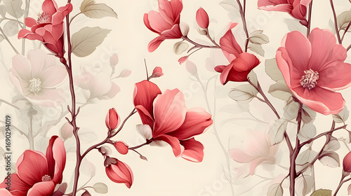 pink flowers background
