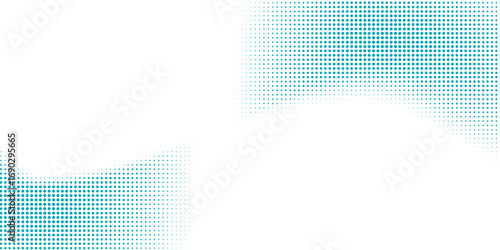 Blue dot color halftone white background. Simple staggered dots pattern design. Comic pop art style modern.
