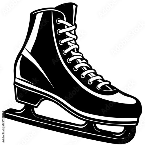 Figure Ice Skate Silhouette Vector