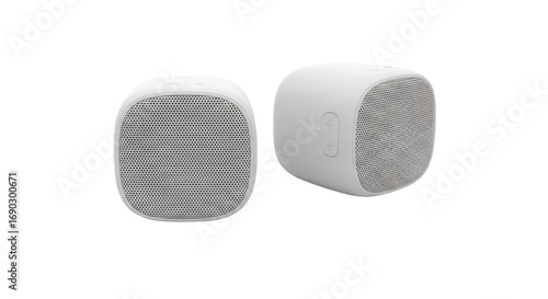 Pair of Modern Wireless Portable Speakers.