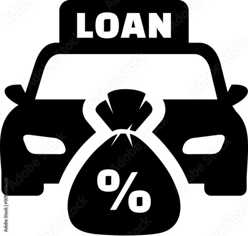 Car loan icon vector illustration scalable graphic for financial services and automotive applications