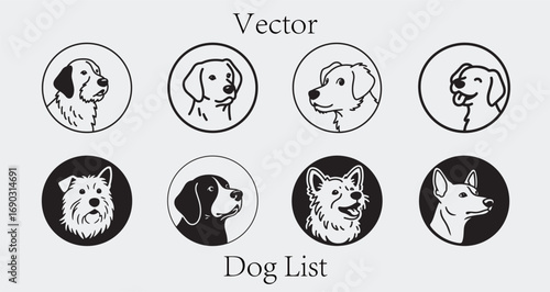 Vector Dog Icon Collection