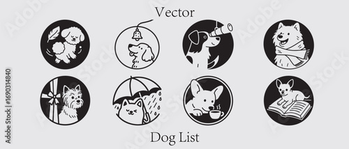 Vector Dog Icon Collection