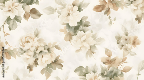 vintage background with flowers