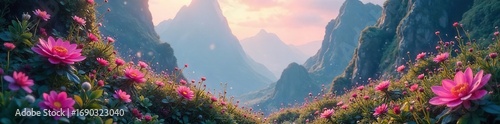 Ethereal condensation clinging to vibrant, otherworldly flora in a fantastical landscape, resembling a celestial garden Perfect for fantasy, sci-fi, and mystical themes , otherworldly, nature, clouds