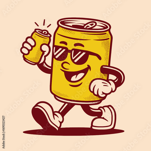 Vintage Soda Can Mascot Vector Illustration

 

 
