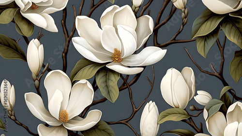 seamless pattern with lilies