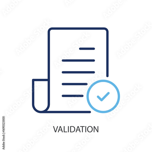 Validation thin line vector icons.