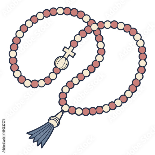 Sacred Rosary: Intricately designed rosary beads, symbolizing faith, devotion, and spiritual reflection. Witness the timeless elegance of prayer.