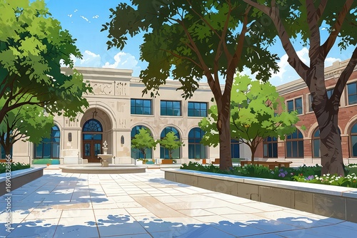 fountain in the center of the city on transparent background, fountain in the center of the town of segovia spain