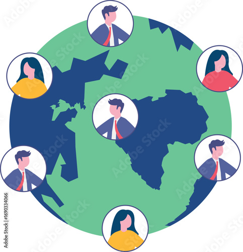 Population growth, overpopulation, starvation and malnutrition concepts with people characters.

