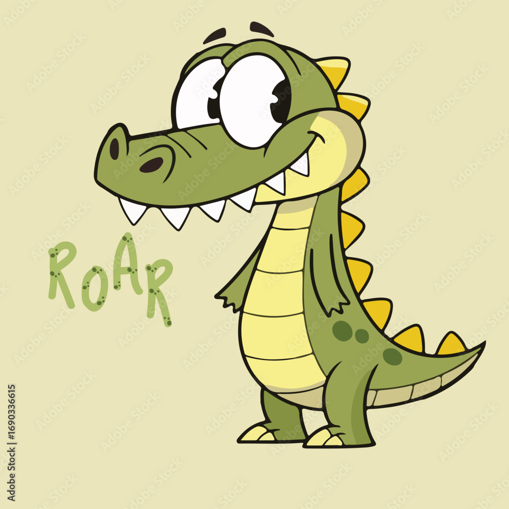 Fototapeta premium Baby daino roar artwork