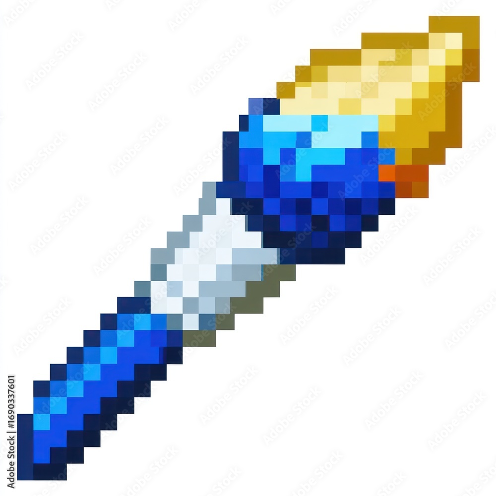 Fototapeta premium Pixel art paintbrush illustration