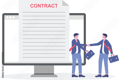 Recruitment agency, hiring employee, employment agreement with tiny people.
