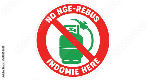 Warning sign: No Indomie Here, a bold visual message for restriction, safety, and prohibition of food in a specific area or context