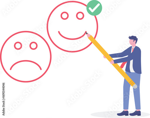 Optimistic, joyful, or optimistic thinking to inspire people, emotional intelligence


