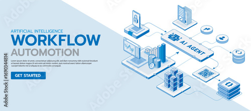 Workflow Automation Isometric Banner