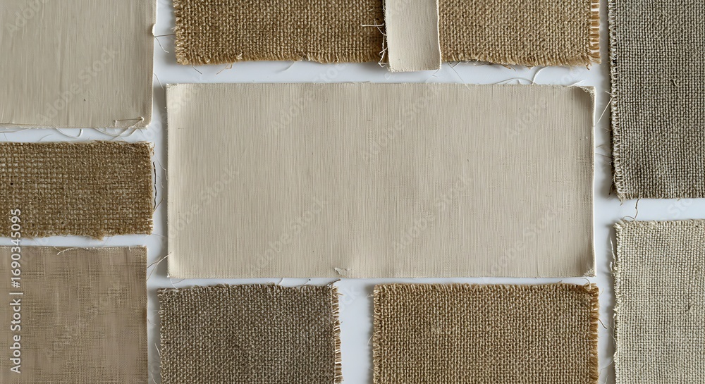 Fototapeta premium Textured Mosaic Wall with Earthy Tones.
