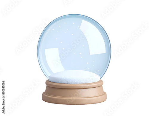 3D Render Snow Globe Illustration