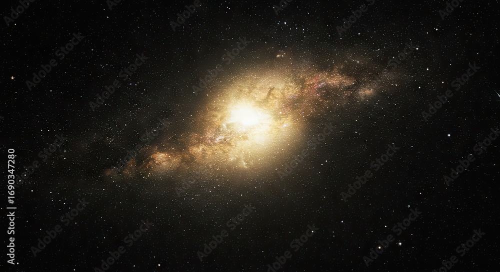 Fototapeta premium Mystic Galaxy A Dazzling Display of Cosmic Wonder and Galactic Brilliance