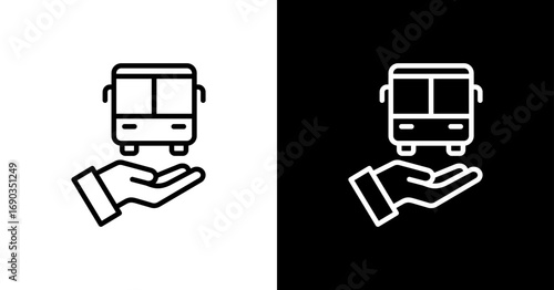 Commuter Benefits White Icon Set