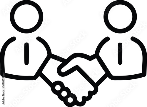 Handshake icon vector