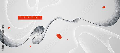 Minimal curvy lines vector abstract background, relaxing and tranquil art abstraction, antistress textured flowing lines, elegant dunamic graphics.