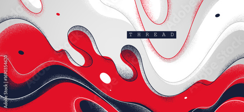 Dynamic and expressive vector abstract background of lava fluid in dynamic motion, linear illustration with textures and shapes, graceful lines backdrop.