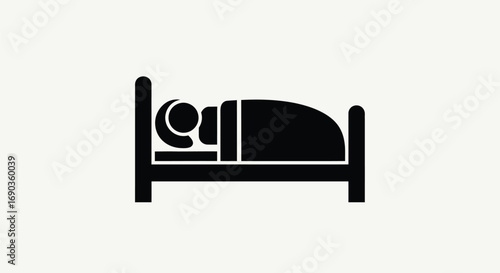 Person sleeping in bed, rest and relaxation