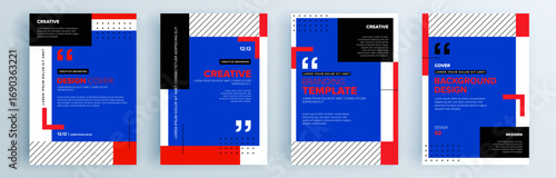 Modern abstract covers set, minimal covers design. Colorful geometric background, vector illustration.