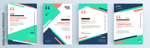 Modern abstract covers set, minimal covers design. Colorful geometric background, vector illustration.