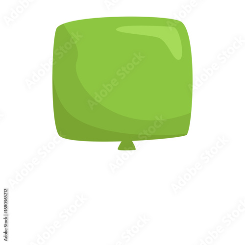 Bright green abstract shape resembling a modern sculpture in a minimalist style