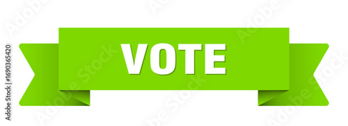 vote ribbon isolated on transparent background. vote ribbon
