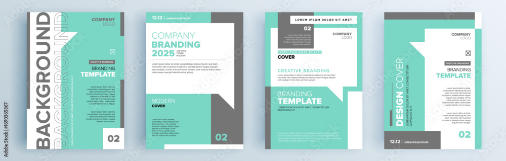 Obraz premium Modern abstract covers set, minimal covers design. Colorful geometric background, vector illustration.