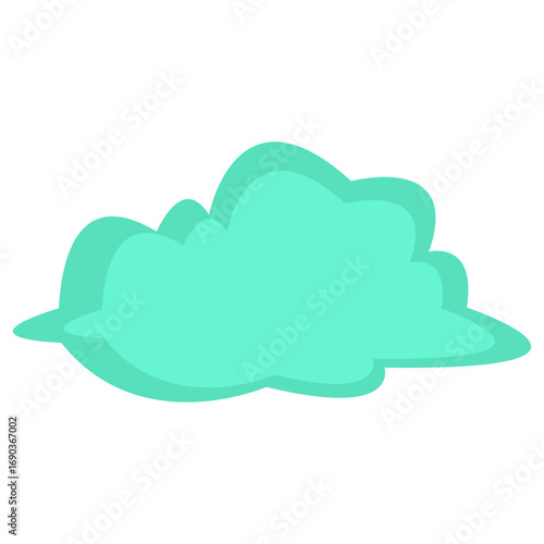 Vibrant green abstract cloud formation with soft edges, creating a calming atmosphere for design use