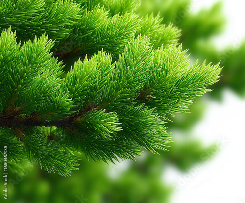 christmas tree branch isolated